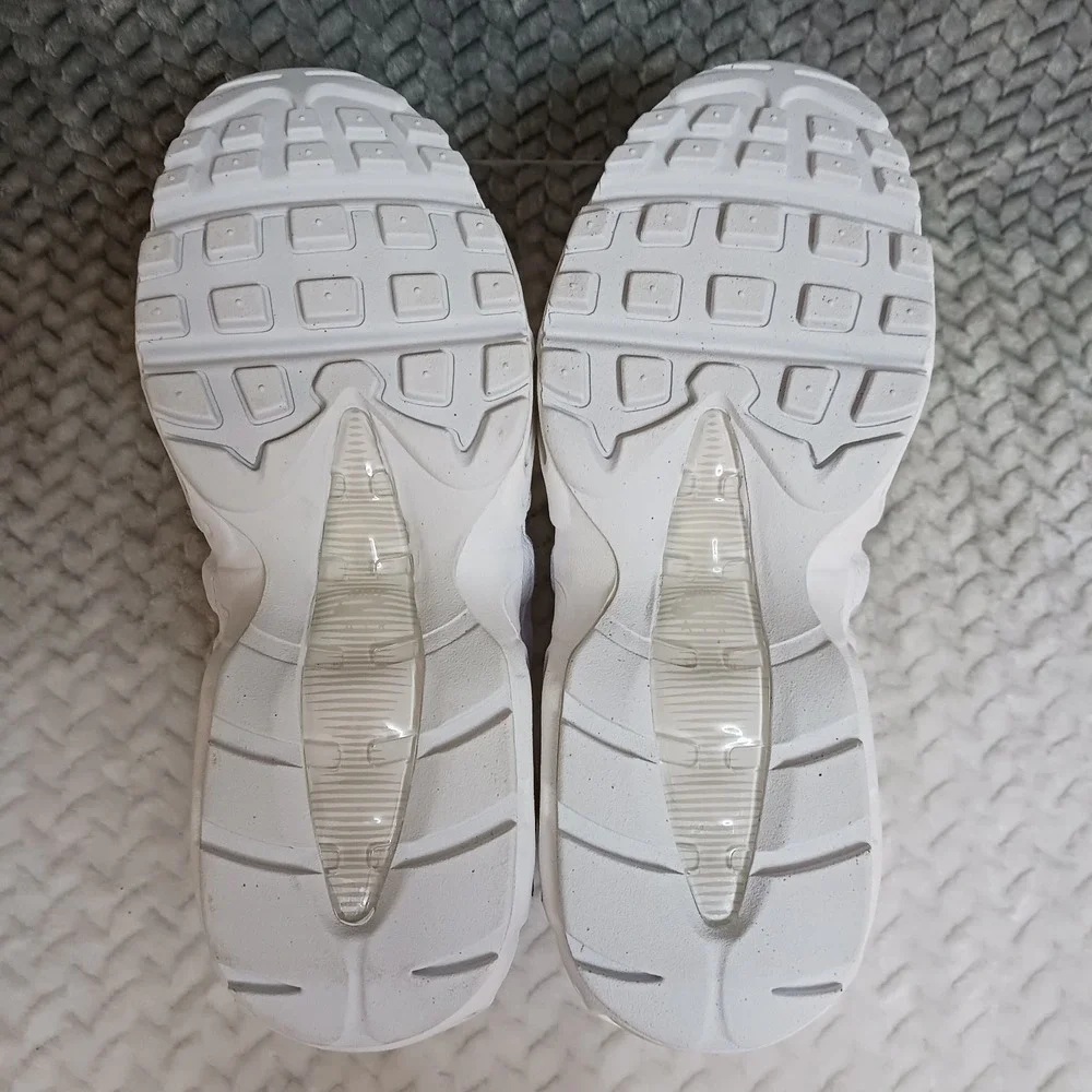 Nike Air Max 95 Recraft Triple White GS Sneakers Shoes Size 6.5Y Women's 8